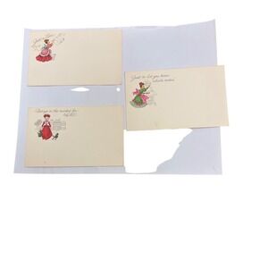 Vintage Current Inc Post-A-Note Postcards Retro Women Illustrations Set of 3